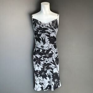 vintage y2k floral cowl neck dress